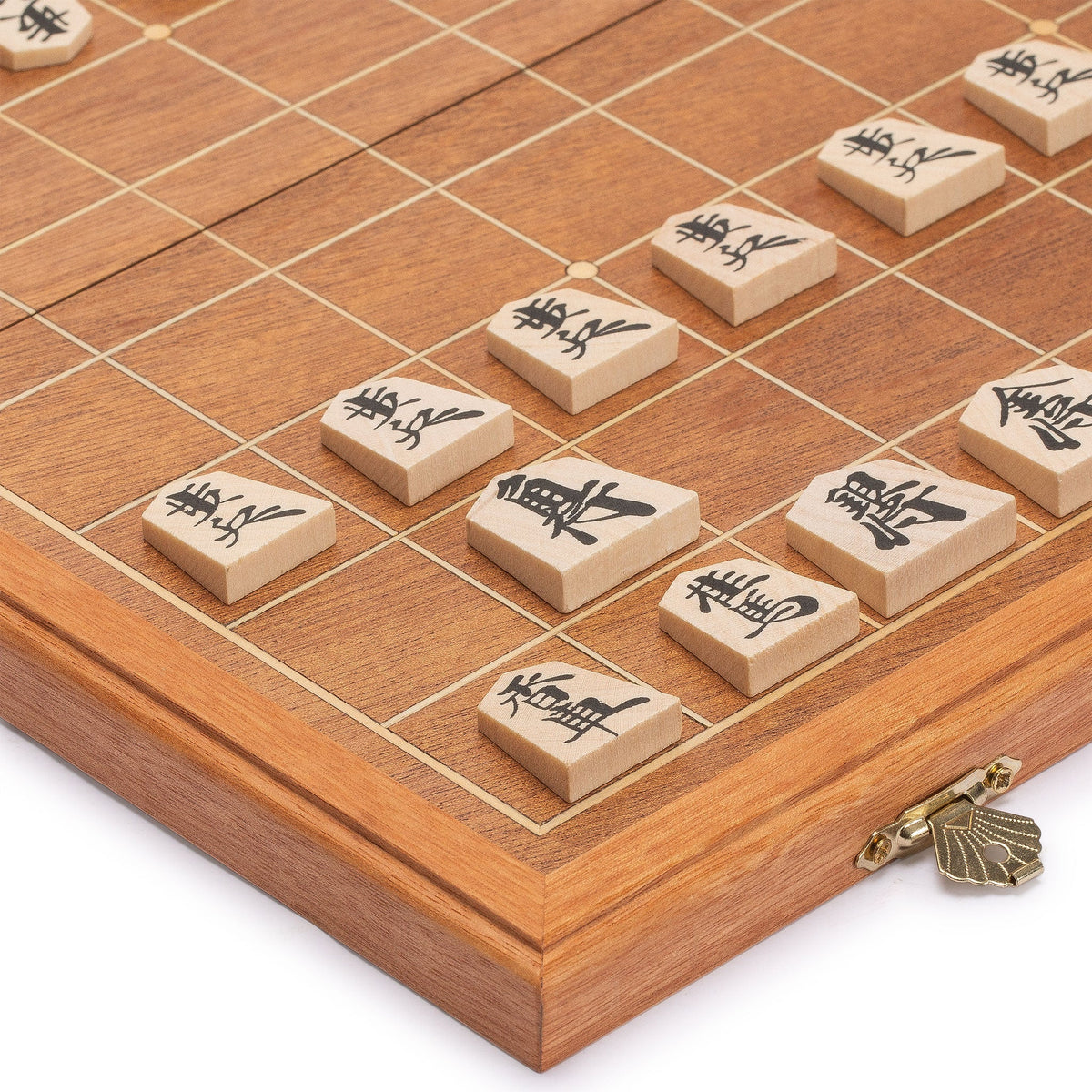 Shogi Japanese Chess Game Set - Wooden Table Board with Drawers and Tr –  Yellow Mountain Imports