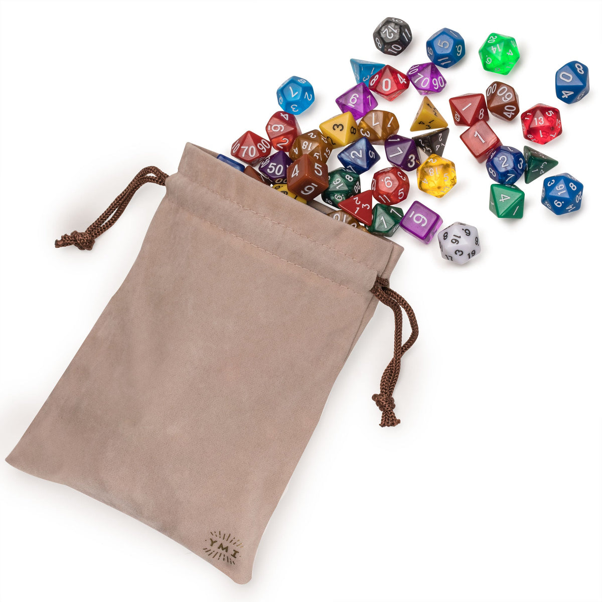 Polyhedral Dice - Set of 126 Multi-Colored Dice for Role Playing