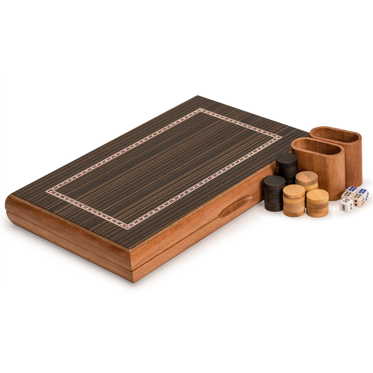 Wooden Inlaid Backgammon Game Set,