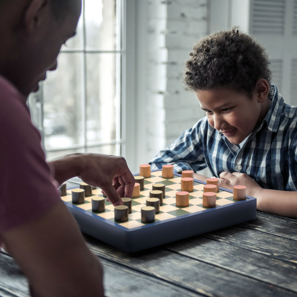 2-in-1 "Flip & Play" Wooden Chess and Checkers/Draughts Set, 11.8"-Yellow Mountain Imports-Yellow Mountain Imports