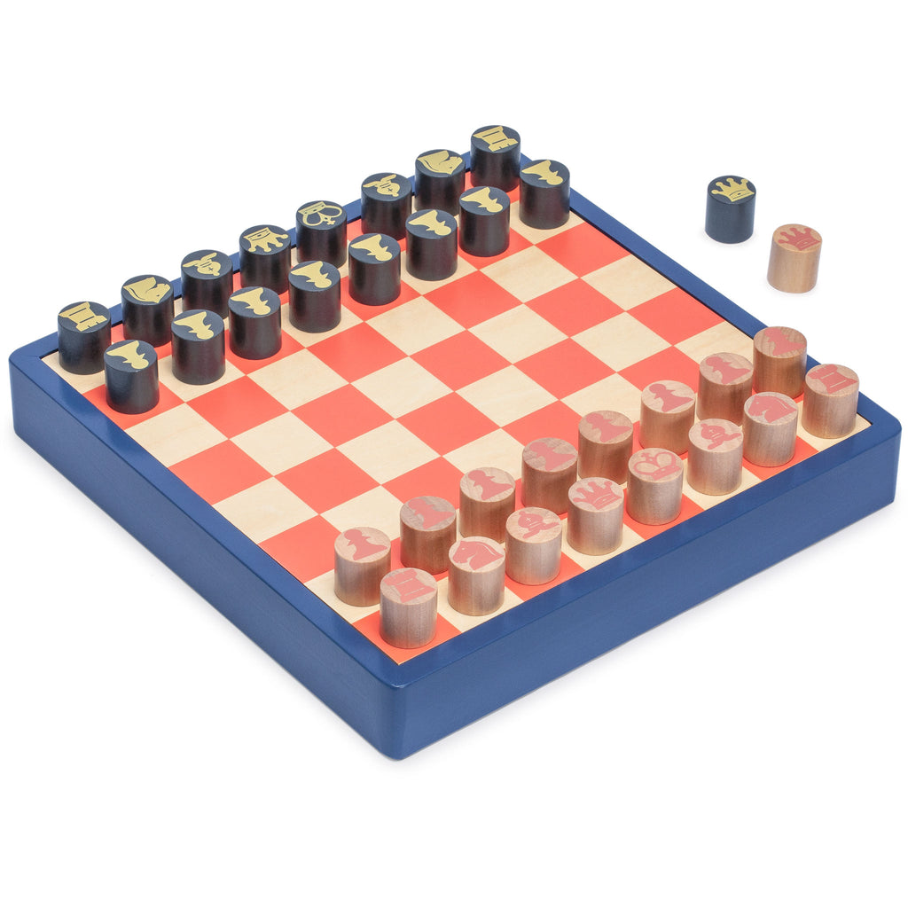 2-in-1 "Flip & Play" Wooden Chess and Checkers/Draughts Set, 11.8"-Yellow Mountain Imports-Yellow Mountain Imports