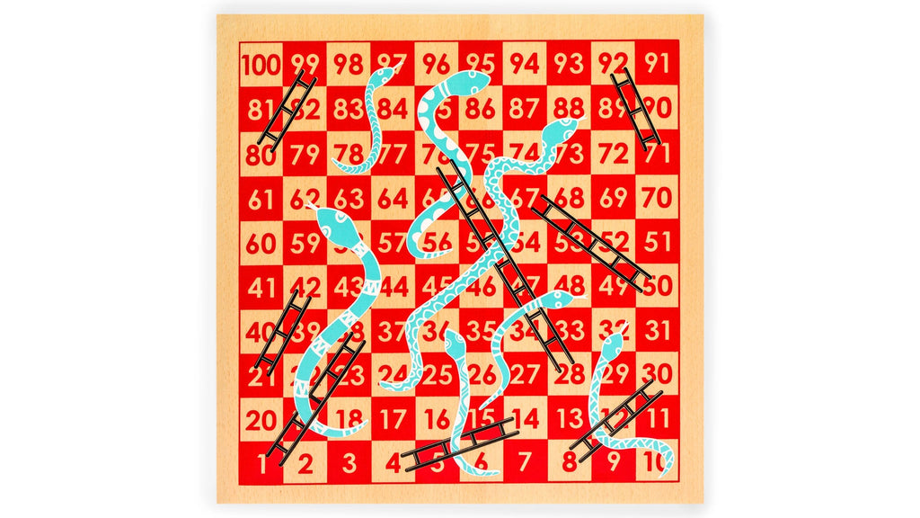 2-in-1 Reversible Wooden Snakes and Ladders, Ludo Game Set - 11.3 – Yellow  Mountain Imports