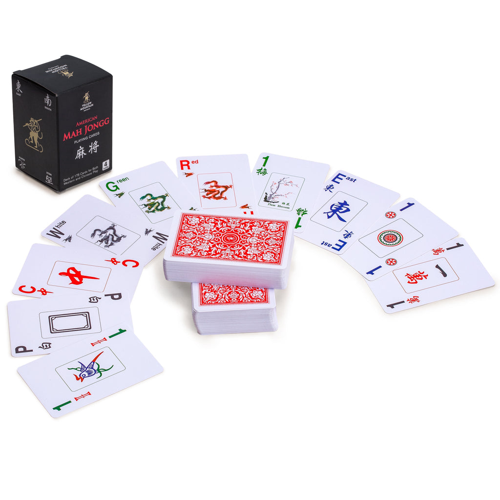 Mah Jong (Mahjong) Set with 144 Tiles, Dice & Betting Sticks