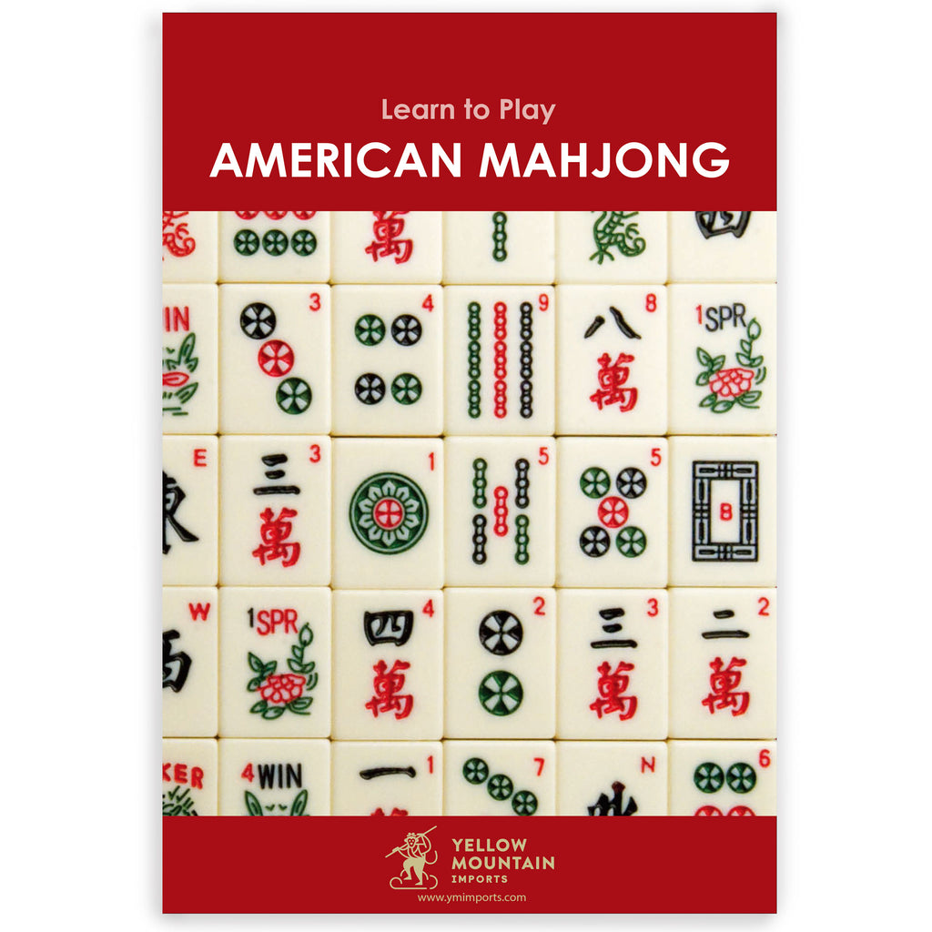 American Mahjong Game Set, "Blue Calico" with Floral Blue Soft Case - Racks with Pushers, Scoring Coins, Dice, and Wind Indicator-Yellow Mountain Imports-Yellow Mountain Imports