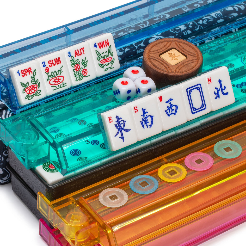 American mAh Jongg (Mahjong) Playing Cards, Indigo Yellow Mountain Imports