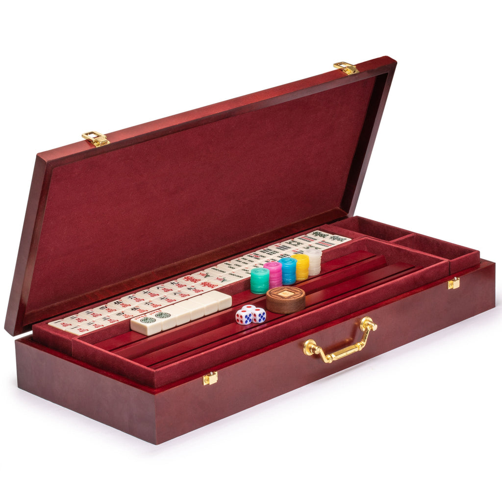 Traditional American Mahjong Set, Sparrows - Bone & Bamboo Tiles, Ro –  Yellow Mountain Imports