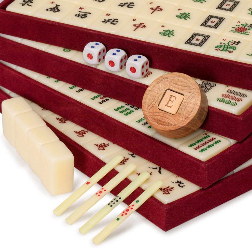 Chinese Mahjong Bone and Bamboo Tiles - Vintage Qilin Kirin Set – Yellow  Mountain Imports