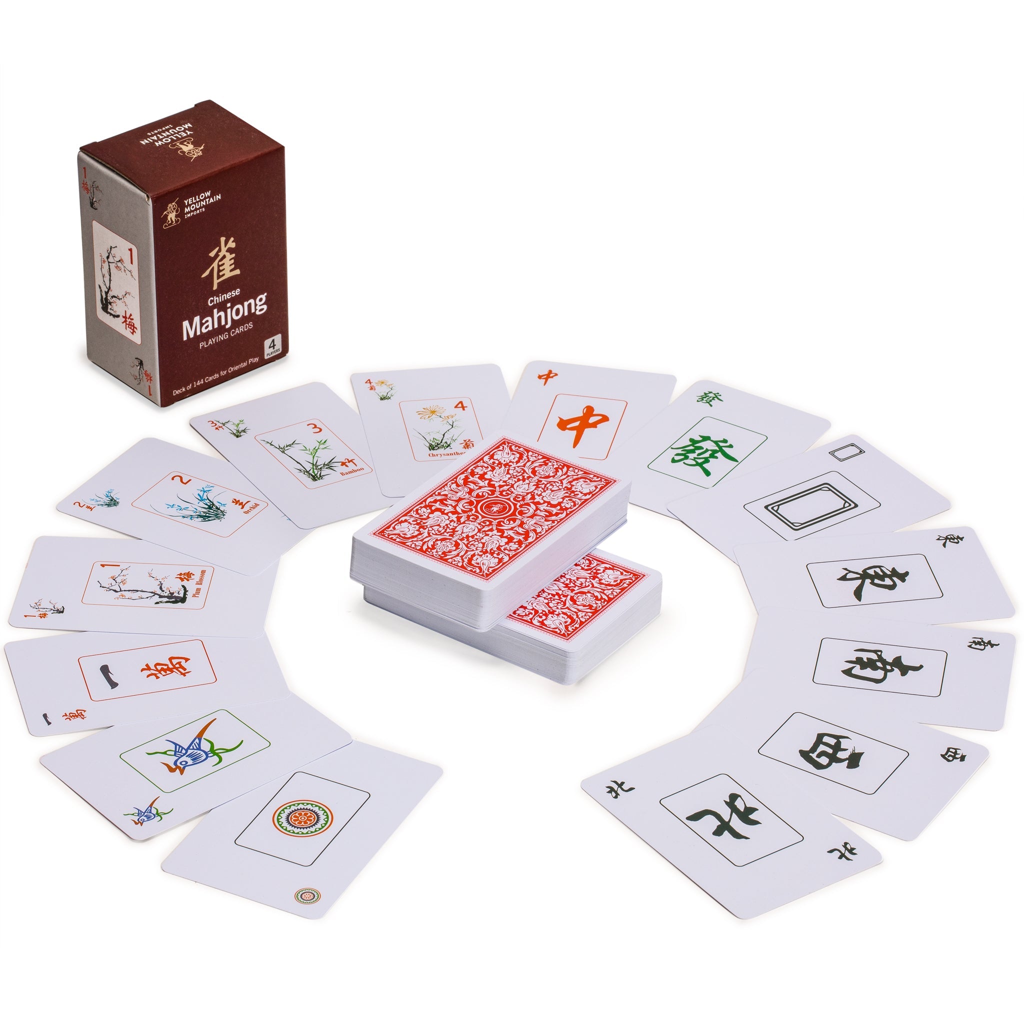  Yellow Mountain Imports Chinese Mahjong Game Set, Jet