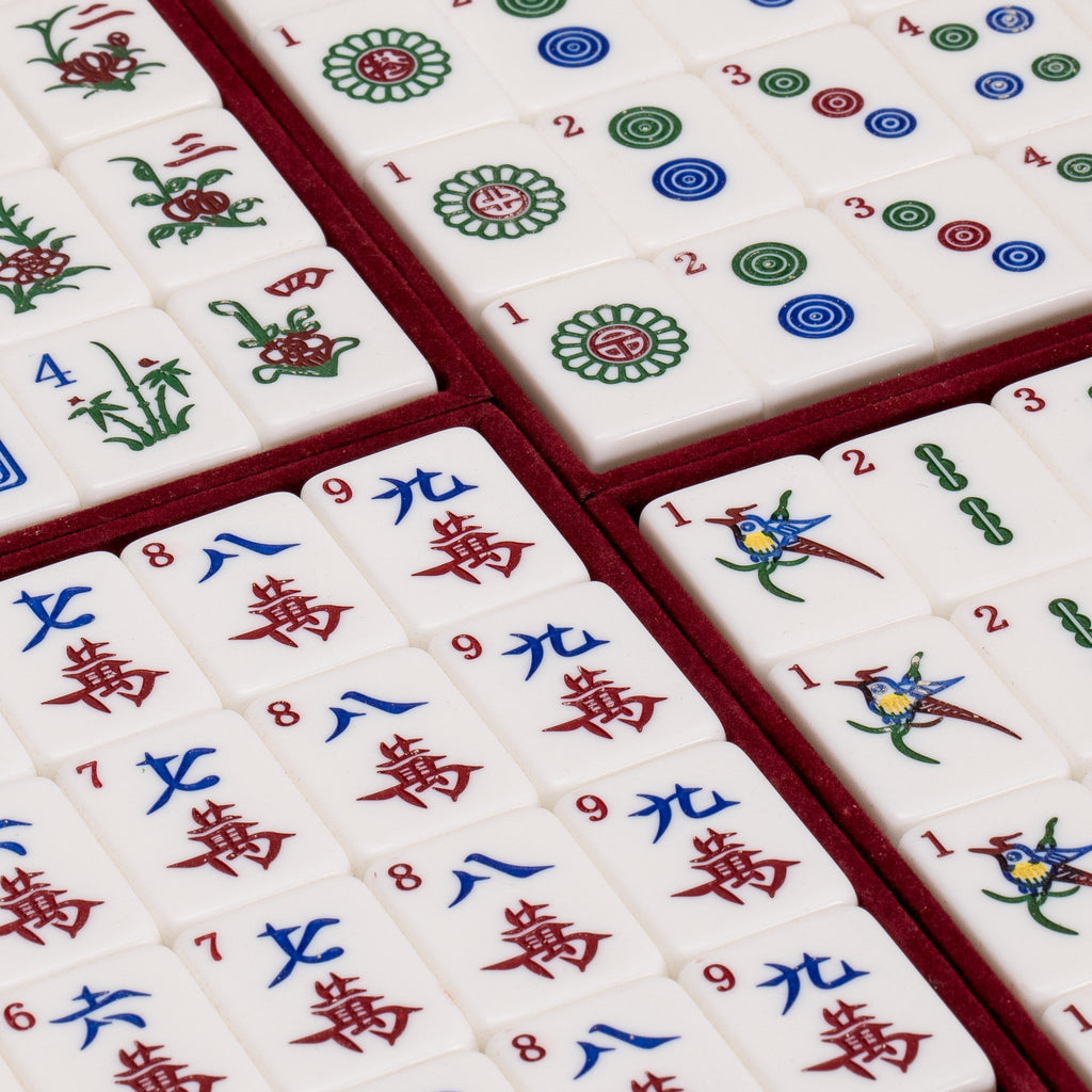 3 color option chinese mahjong set