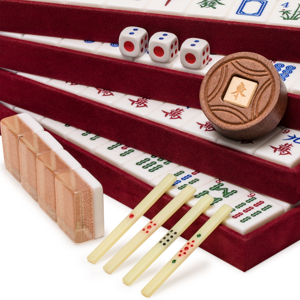 Vintage Mahjong Set 148 Tiles - Complete with Case and Manual