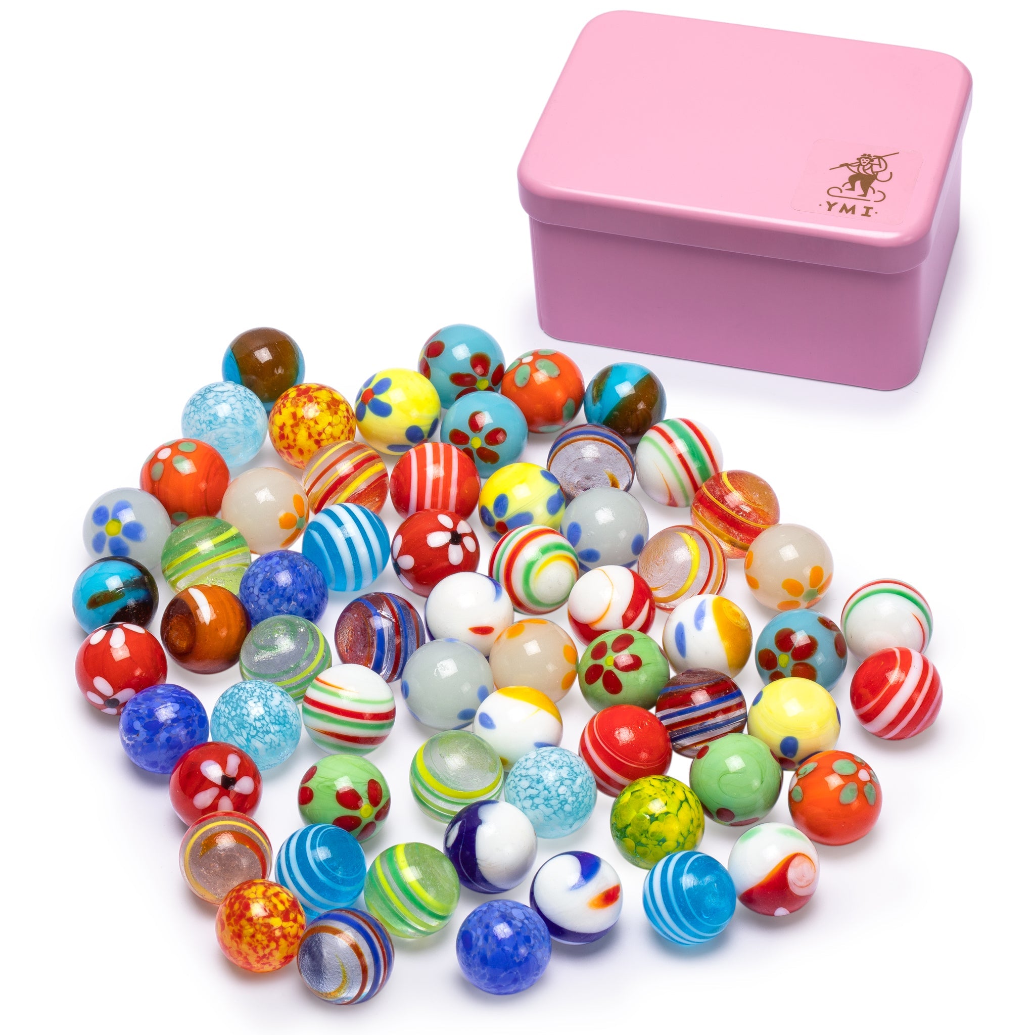 Collector's Series Assorted Marbles Set in Tin Box, 