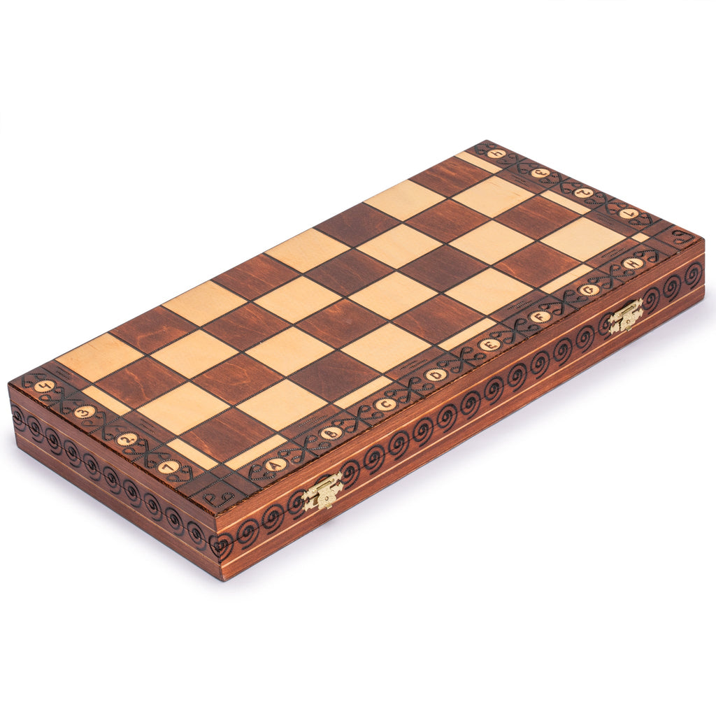 Husaria European International Chess Wooden Game Set, "Ambassador" - 21.7"-Husaria-Yellow Mountain Imports