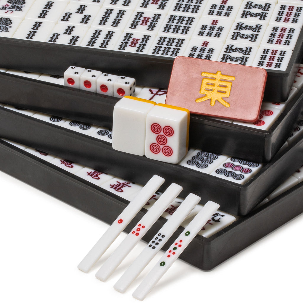 Classic Chinese Mahjong Game Set - White - with 144 Small Size