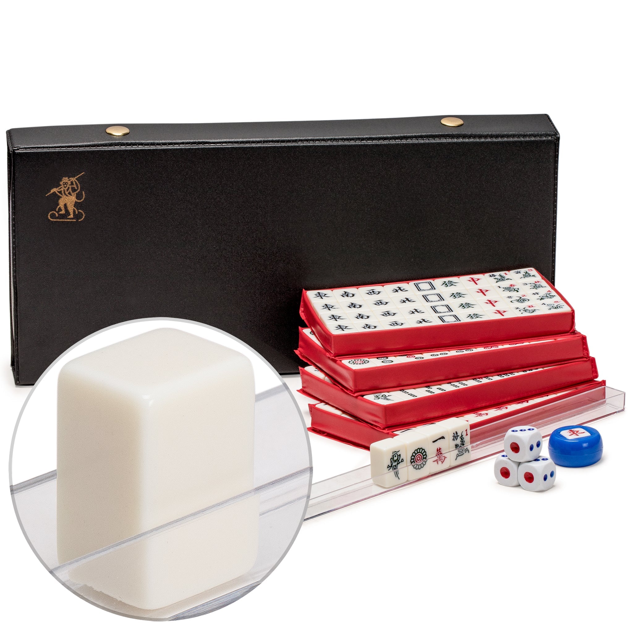 Tiles Game Board Travel Chinese Toy Mahjong Party Gambling Game Mah-Jong Set