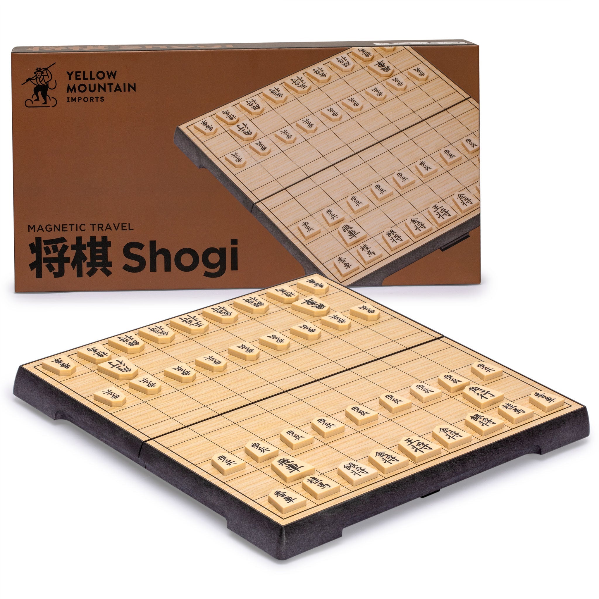 Folding Wooden Shogi Japanese Chess Game Set - 12.7