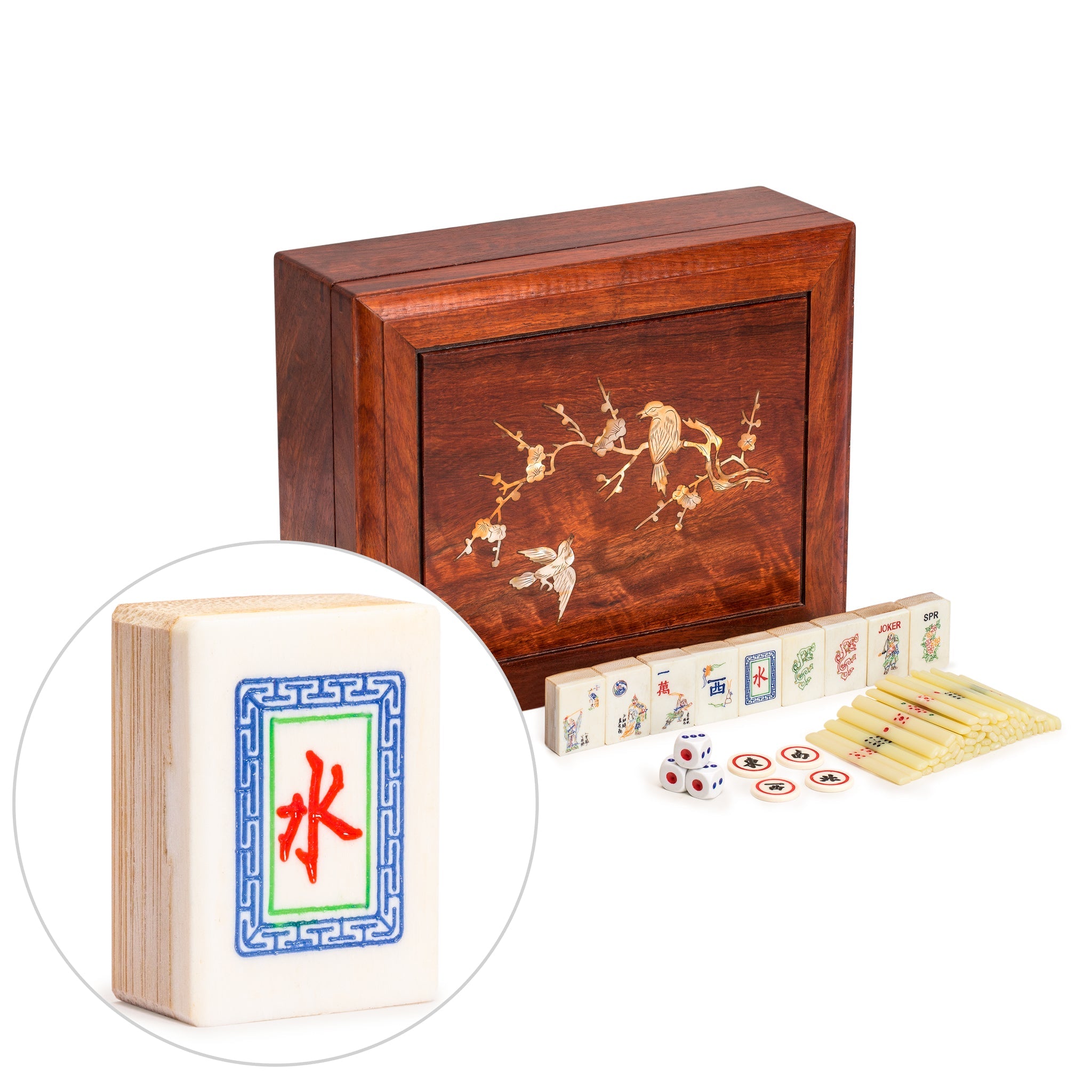 Traditional American Mahjong Set, The Water Margin - Bone & Bamboo T –  Yellow Mountain Imports