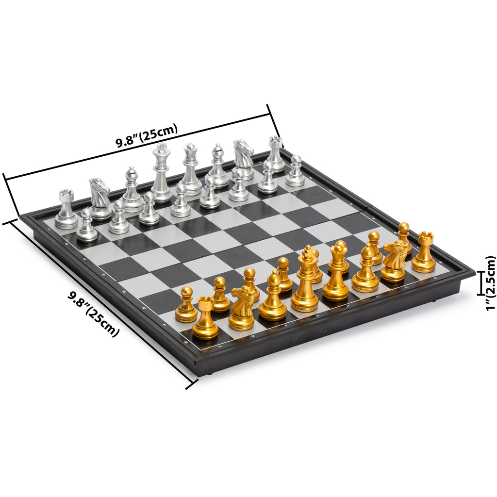 Travel Magnetic Chess Set (9.8") - Folding and Portable Board Game-Yellow Mountain Imports-Yellow Mountain Imports