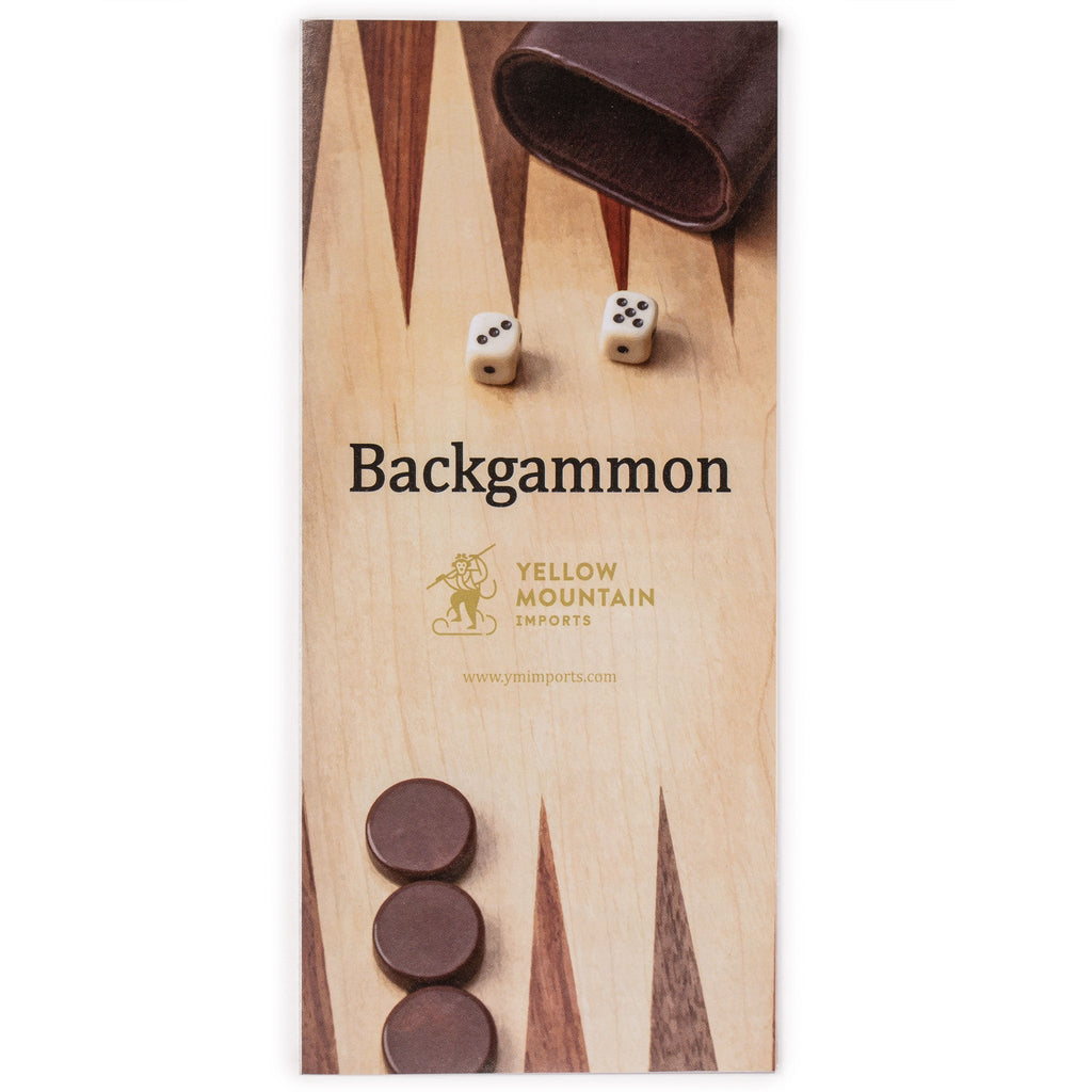 Wooden Inlaid Backgammon Game Set, "Pasadena" - 13"-Yellow Mountain Imports-Yellow Mountain Imports