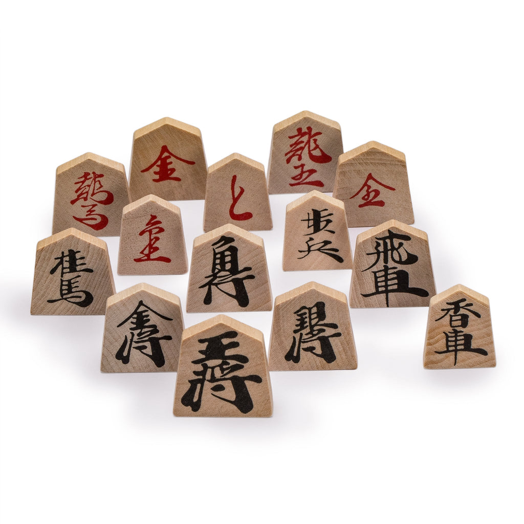  Yellow Mountain Imports Wooden Shogi Japanese Chess Game  Traditional Koma Playing Pieces with Paper Shogiban : Toys & Games